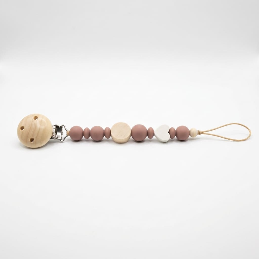 Attache tetine pour votre b&eacute;b&eacute; marron