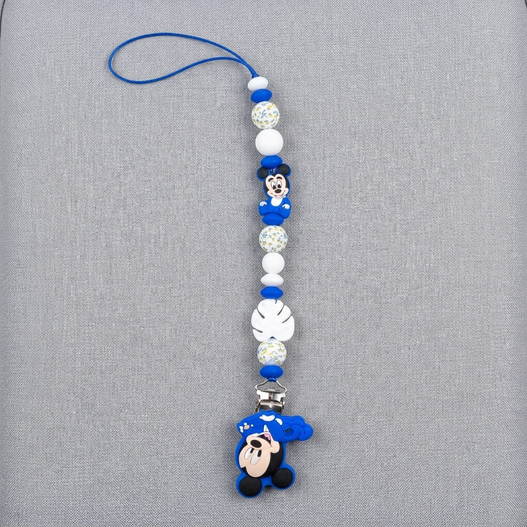 Attache tetine pour votre b&eacute;b&eacute; bleue